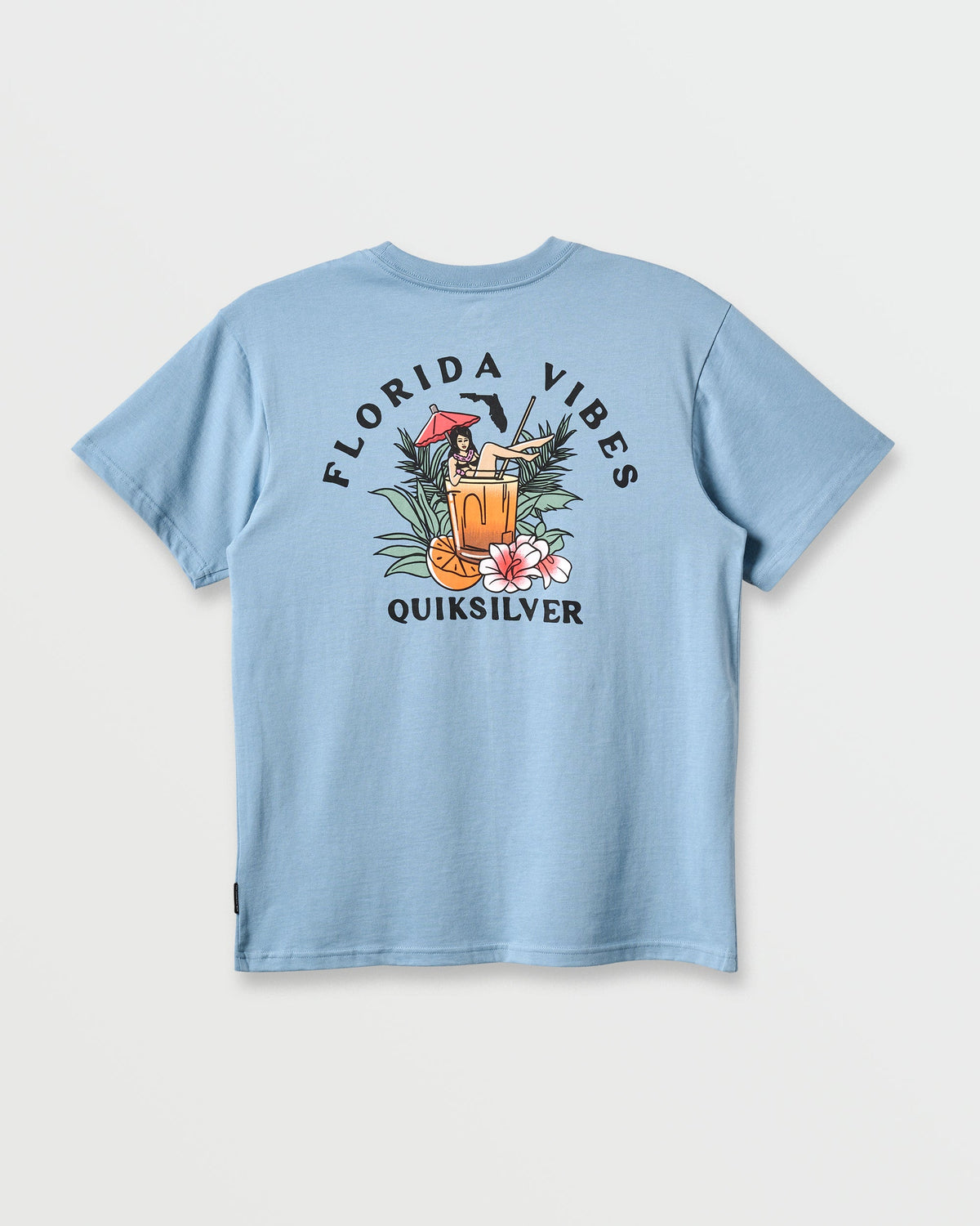 Quick Silver Fl Florida Vibes Classic T-shirt - Ashley Blue Heather