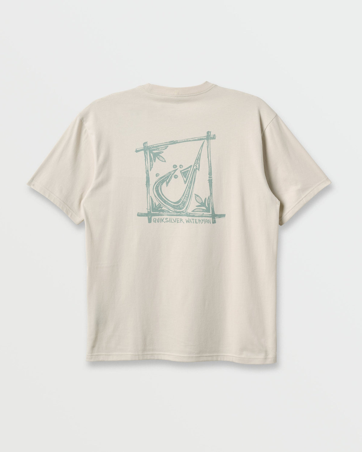Quick Silver Waterman Hooked On Classic T-shirt - Moonbeam