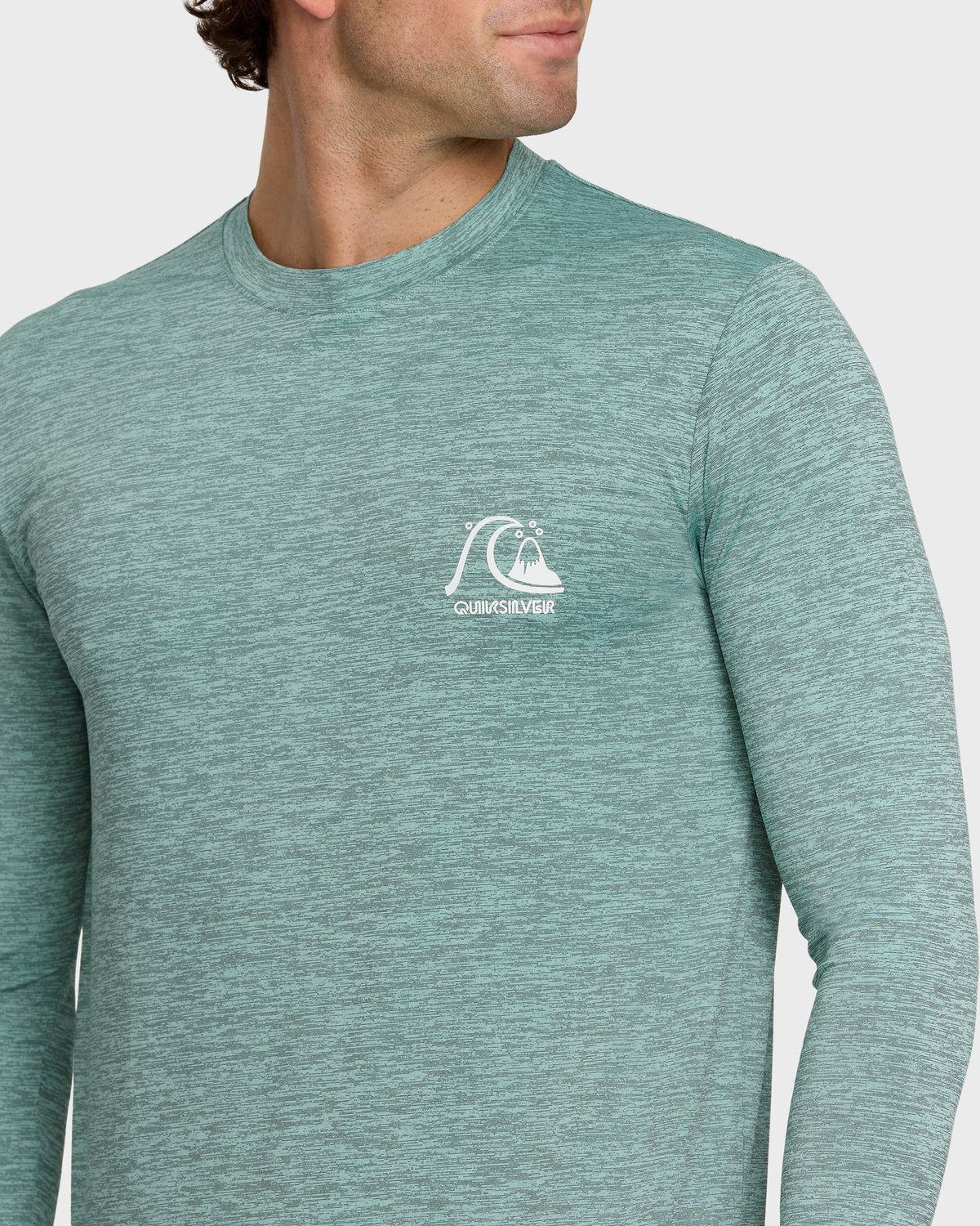Quick Silver DNA Logo Surf Long Sleeve Surf Tee - Jade Heather