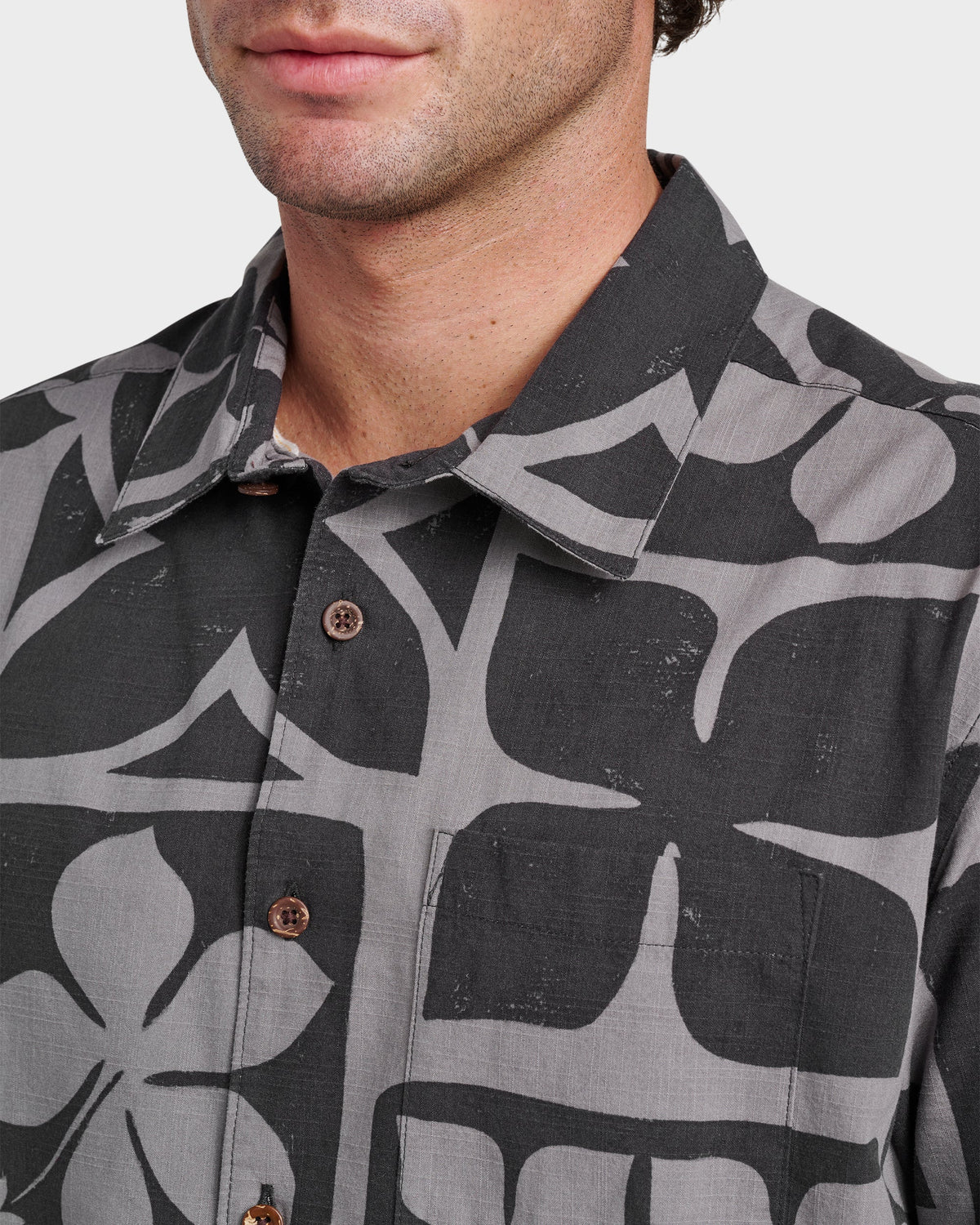 Quick Silver Waterman Tiki Island Shirt - Phantom