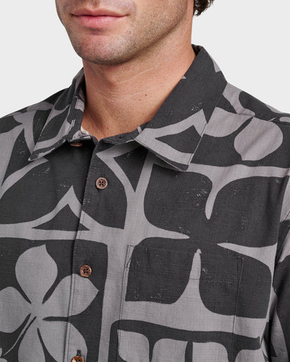 Quick Silver Waterman Tiki Island Shirt - Phantom