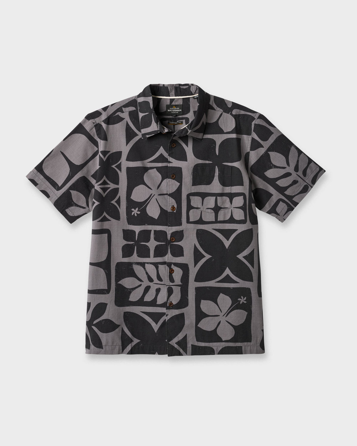 Quick Silver Waterman Tiki Island Shirt - Phantom