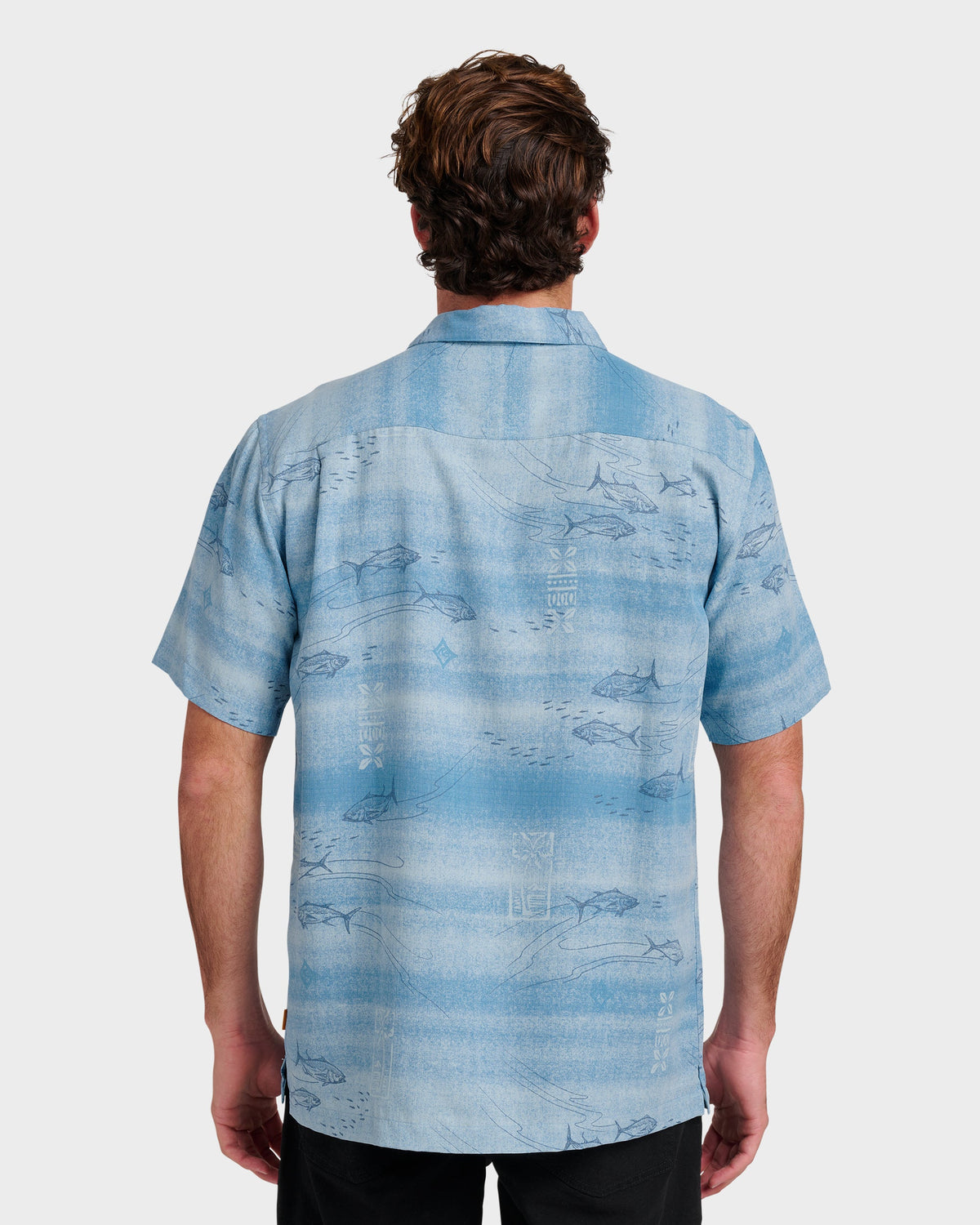 Quick Silver Waterman Go Fish Shirt - Sterling Blue