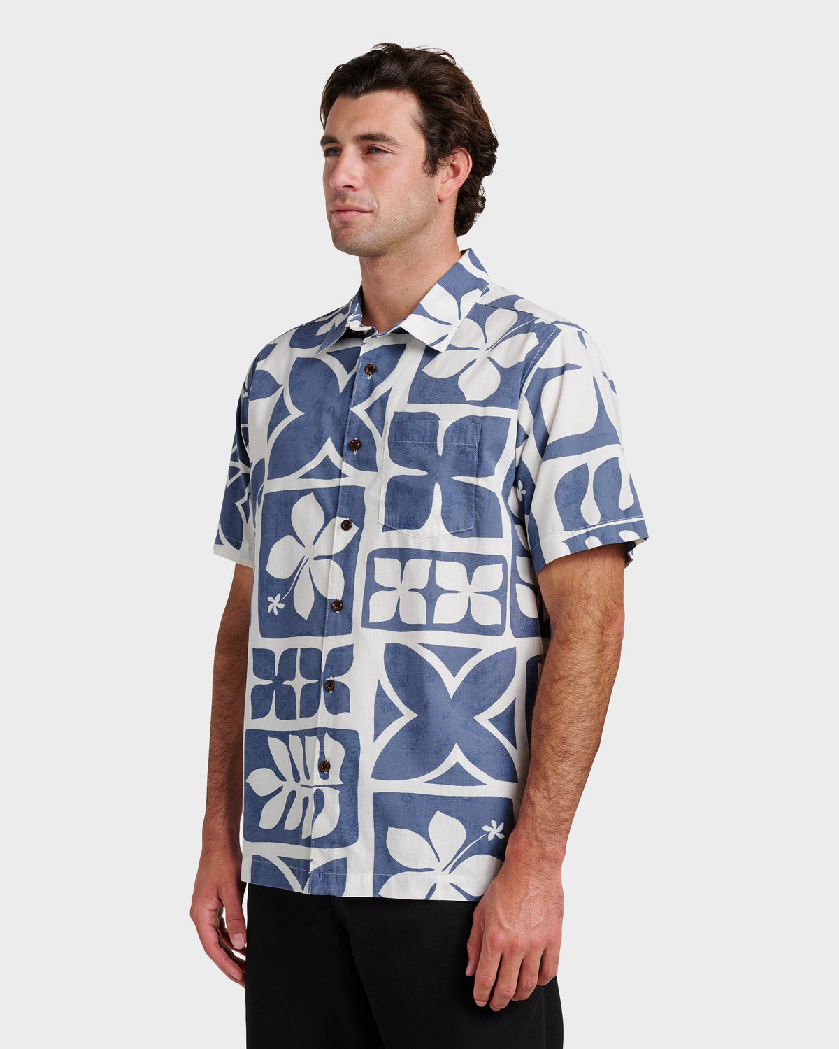 Quick Silver Waterman Tiki Island Shirt - Flint Stone