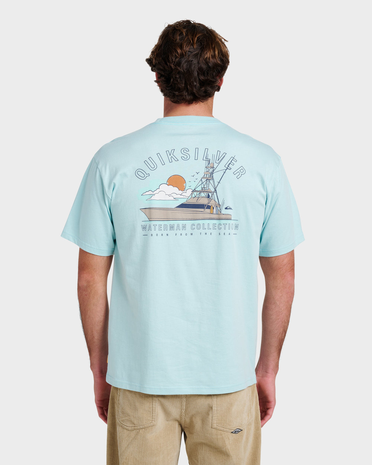 Quick Silver Waterman The Rig Classic T-shirt - Sterling Blue