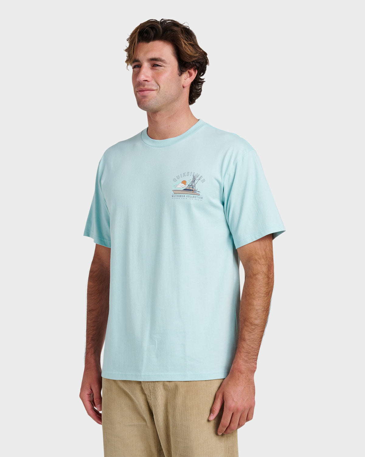 Quick Silver Waterman The Rig Classic T-shirt - Sterling Blue