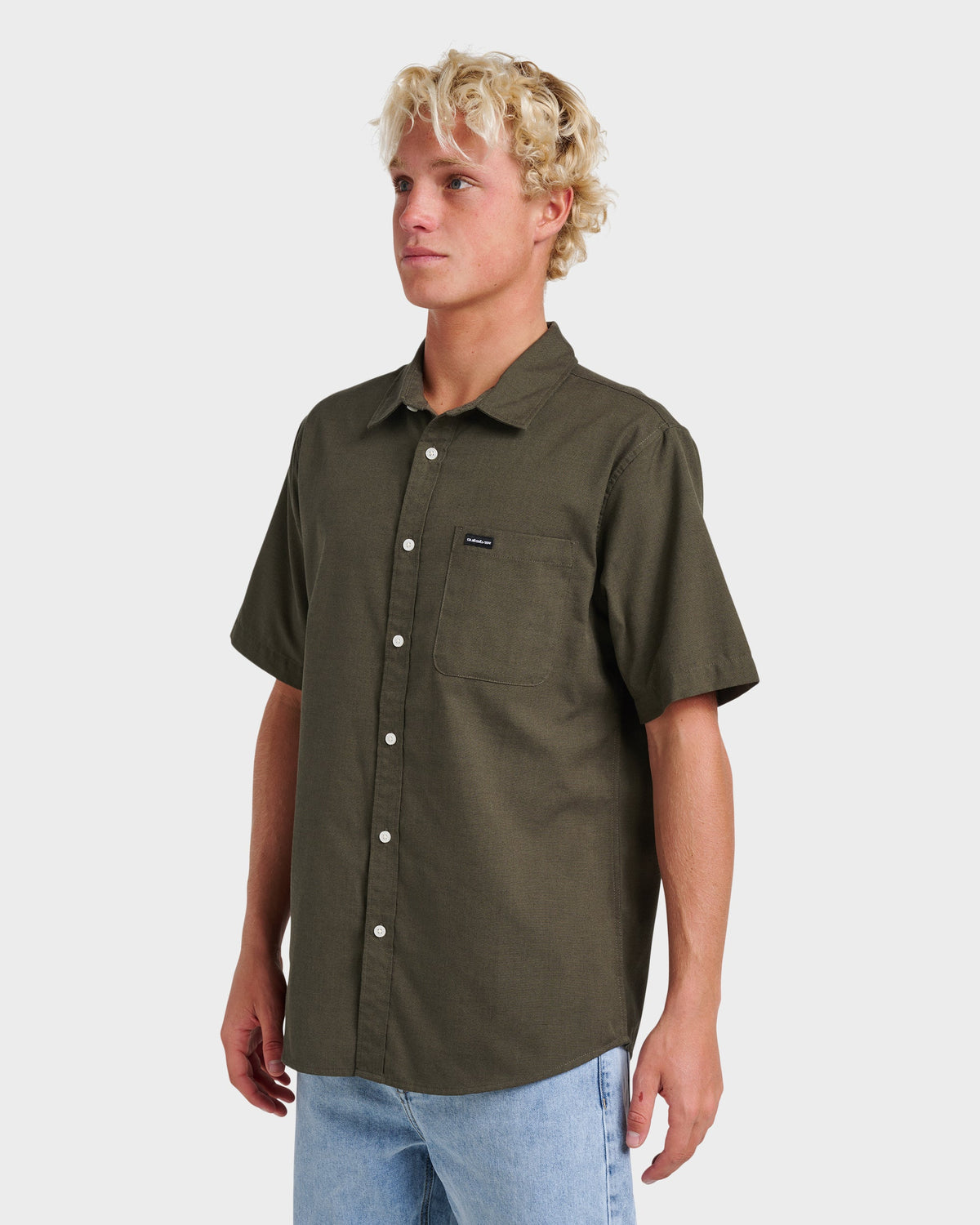 Quick Silver Shoreline Classic Short Sleeve Shirt - Grape Leaf