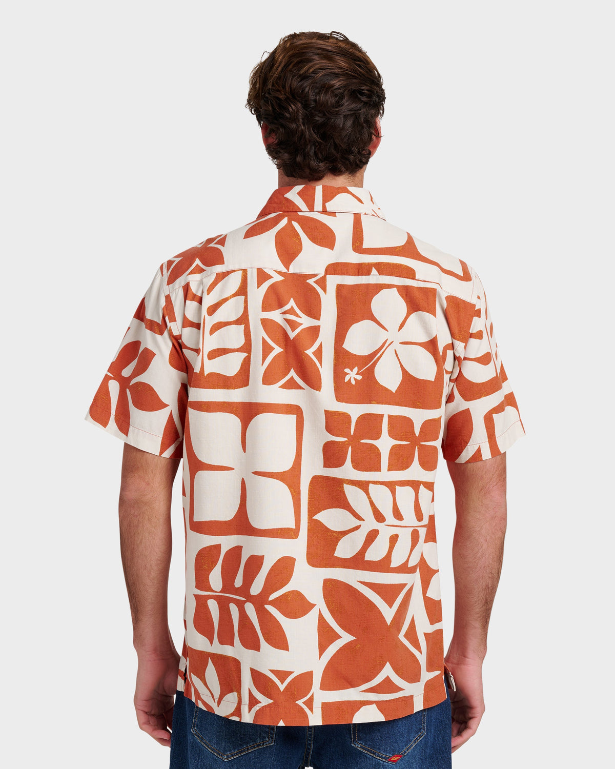 Quick Silver Waterman Tiki Island Shirt - Hot Sauce
