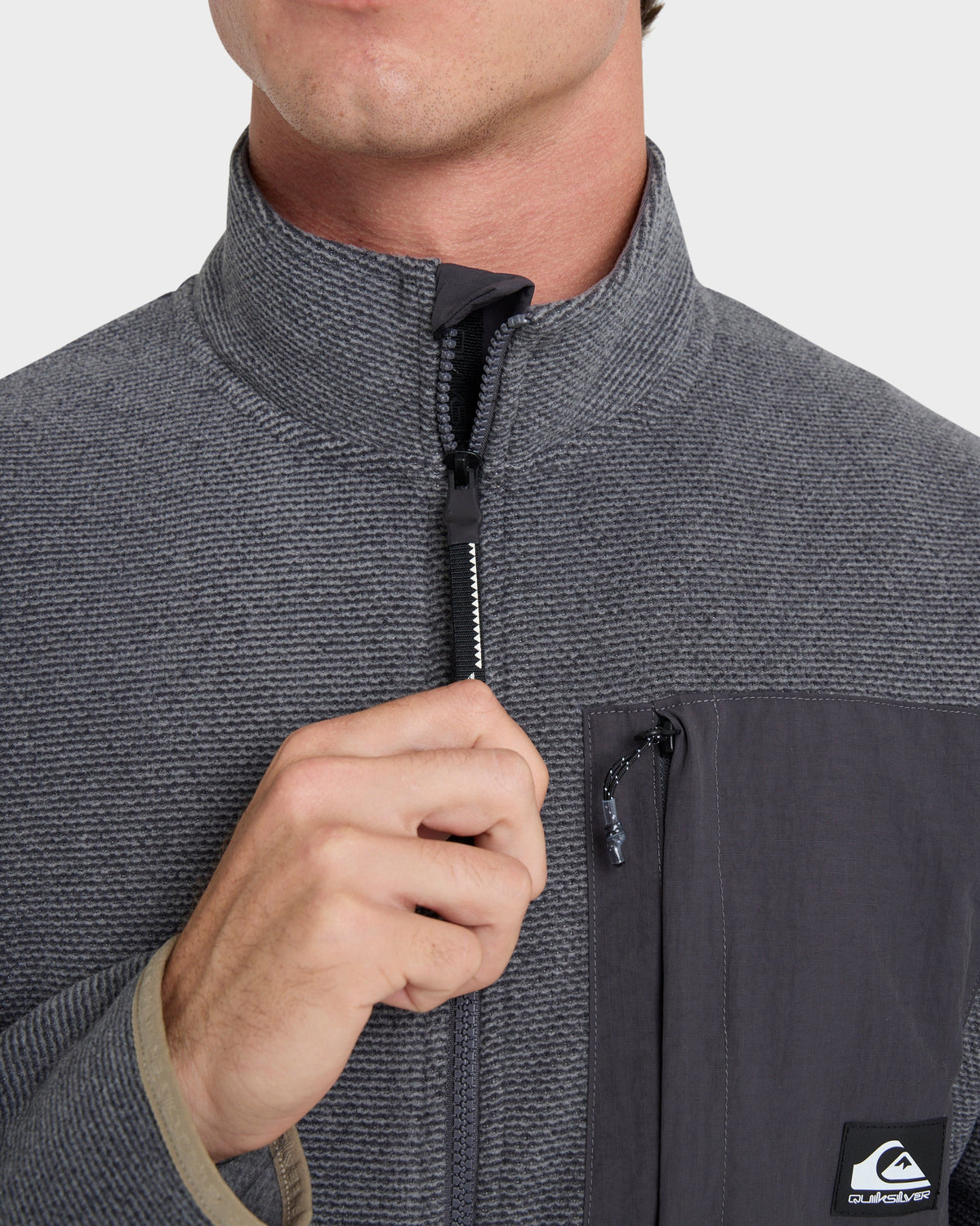 Quick Silver Aker Full Zip Technical Fleece - Quarry