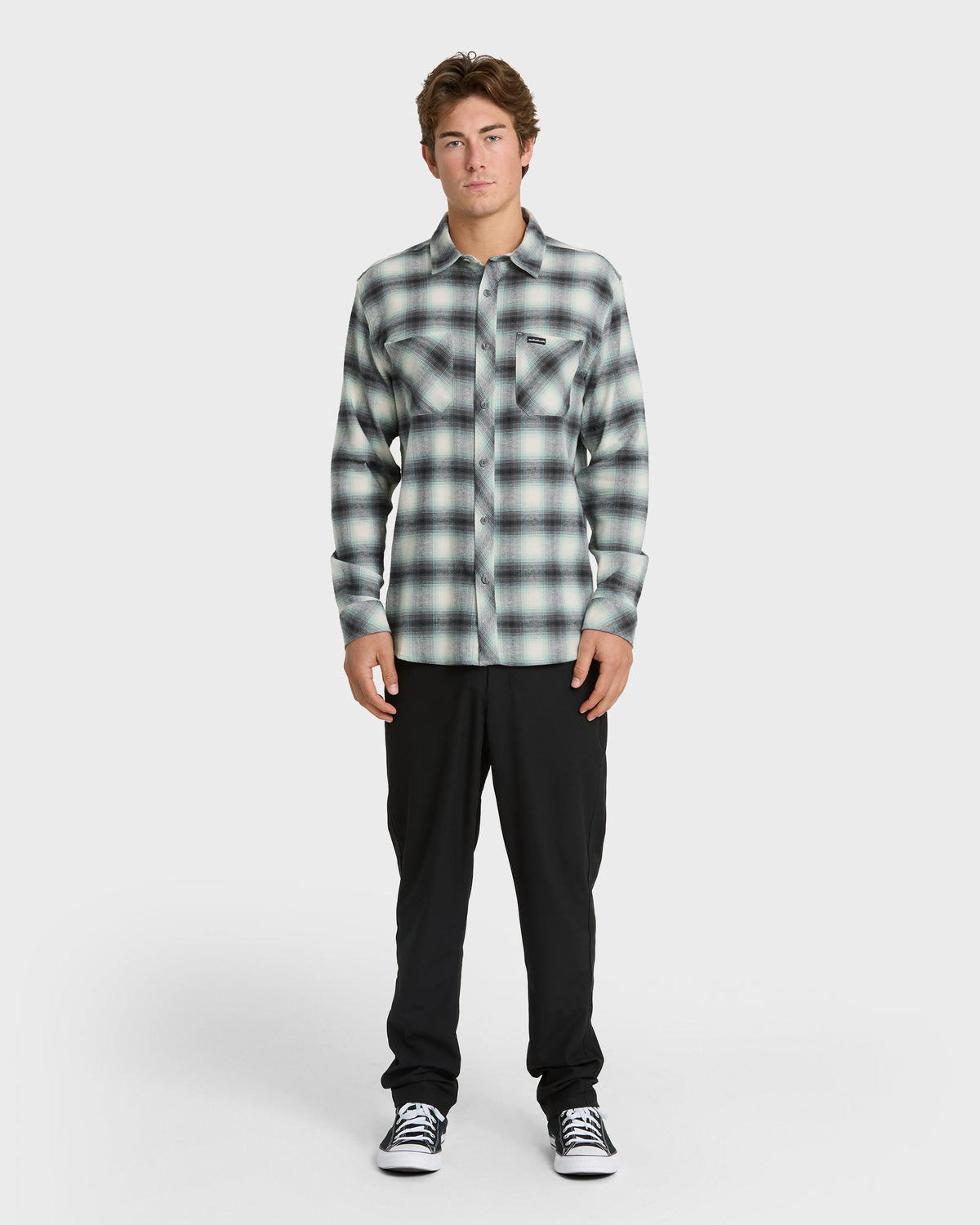 Quick Silver Terrace Stretch Flannel Shirt - Moonstruck