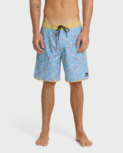 Quick Silver Surfsilk Scallop Ditsy 19" Boardshorts - Ashley Blue