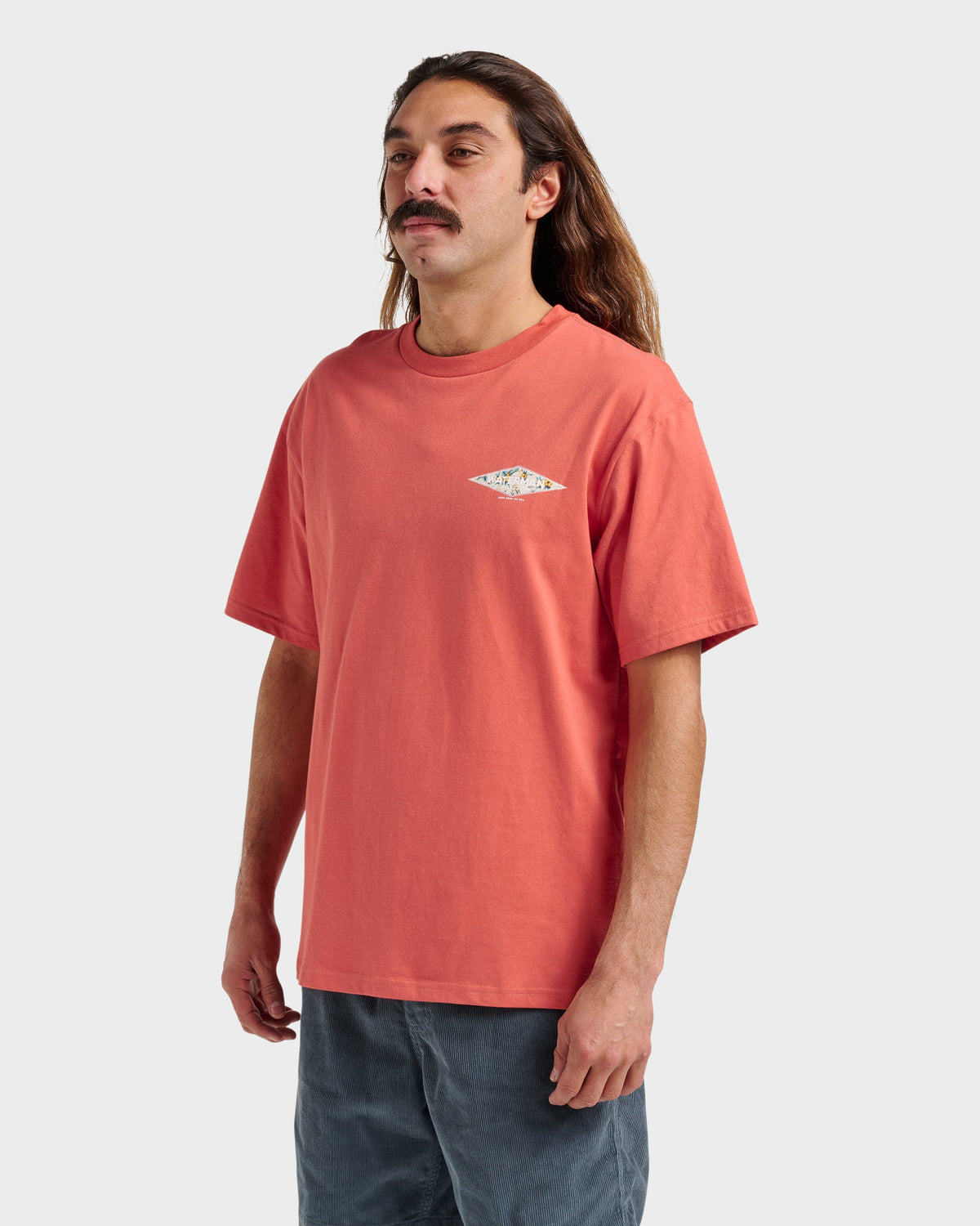 Quick Silver Waterman Diamond Classic T-shirt - Hot Sauce