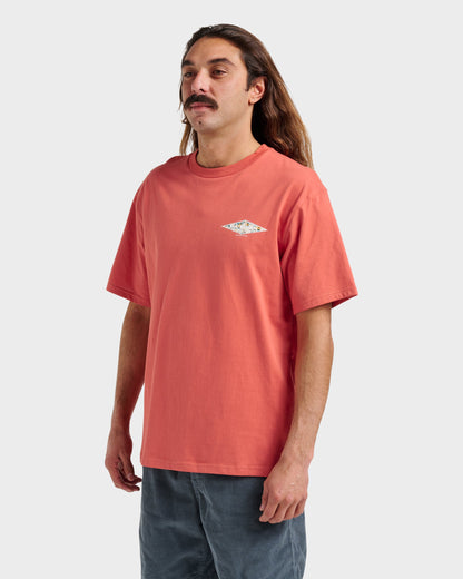 Quick Silver Waterman Diamond Classic T-shirt - Hot Sauce