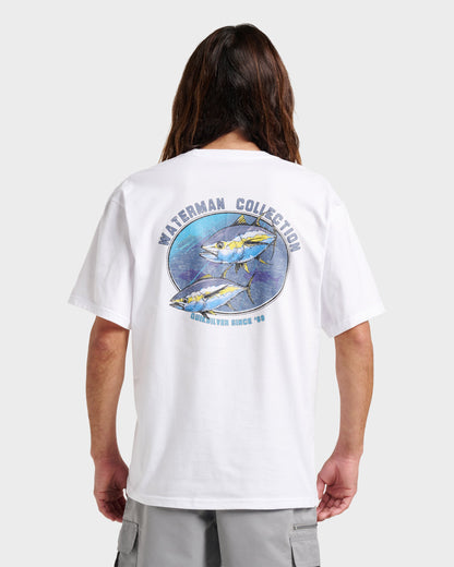 Quick Silver Waterman Double Ahi Classic T-shirt - White