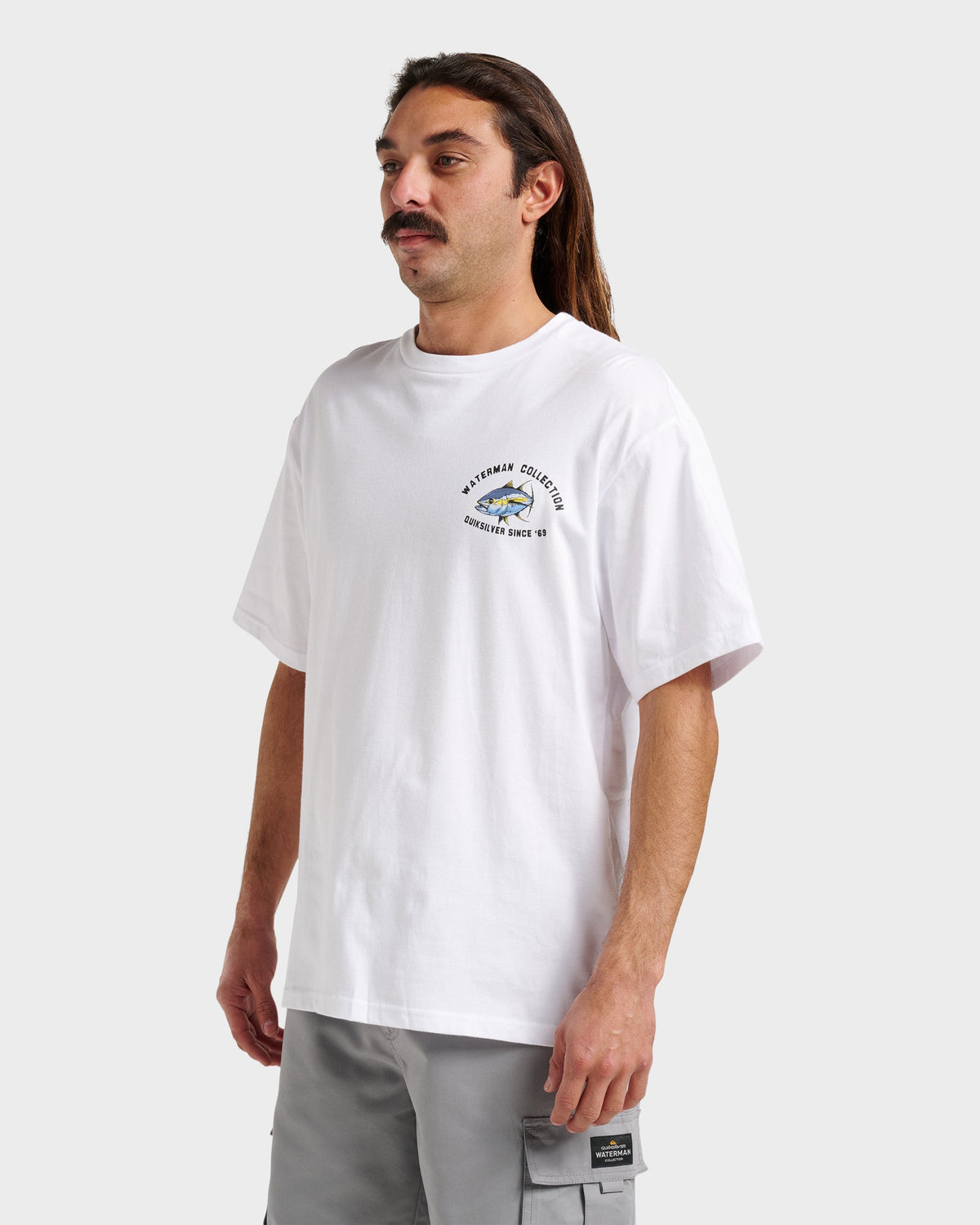 Quick Silver Waterman Double Ahi Classic T-shirt - White