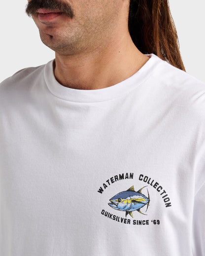 Quick Silver Waterman Double Ahi Classic T-shirt - White