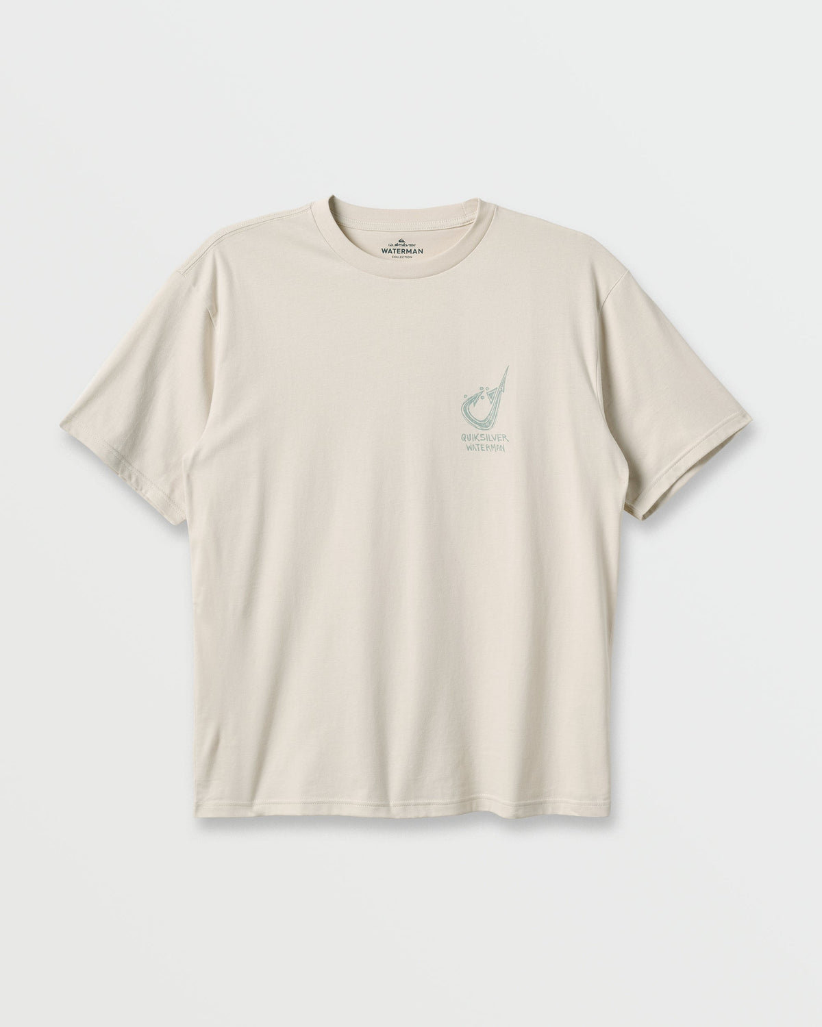 Quick Silver Waterman Hooked On Classic T-shirt - Moonbeam