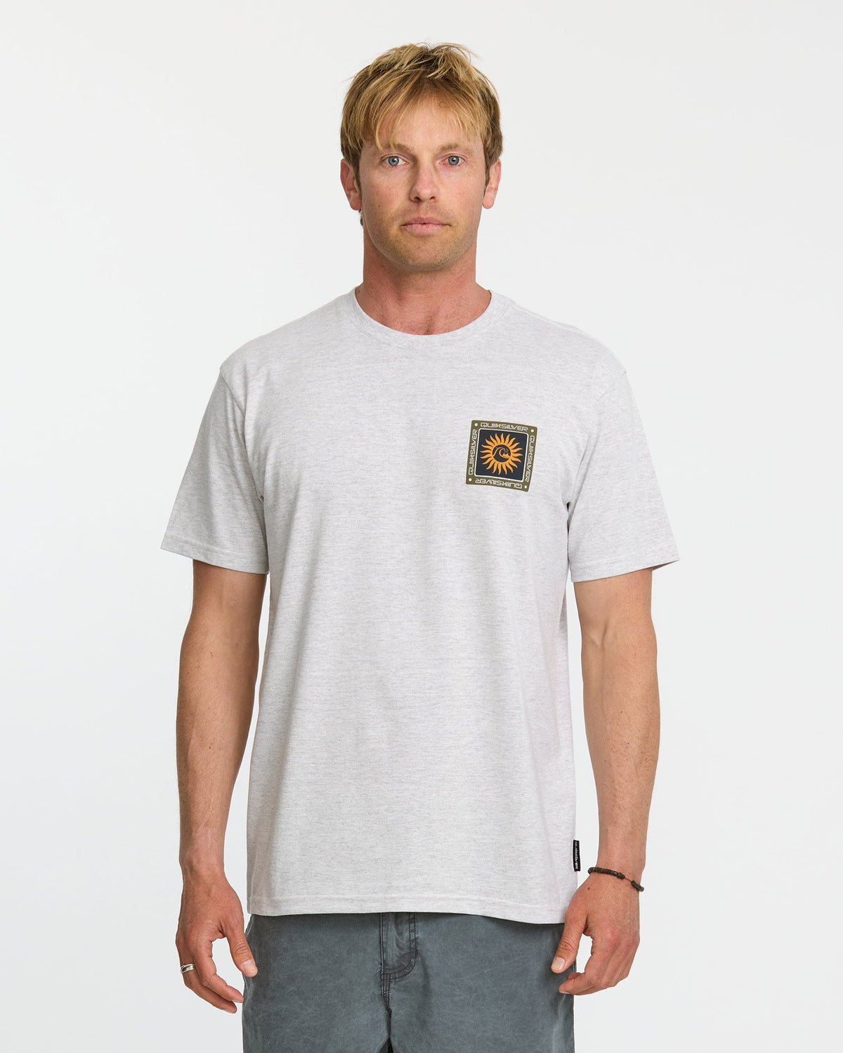 Quick Silver Sun Roots Organic Heather T-Shirt - Charcoal Heather