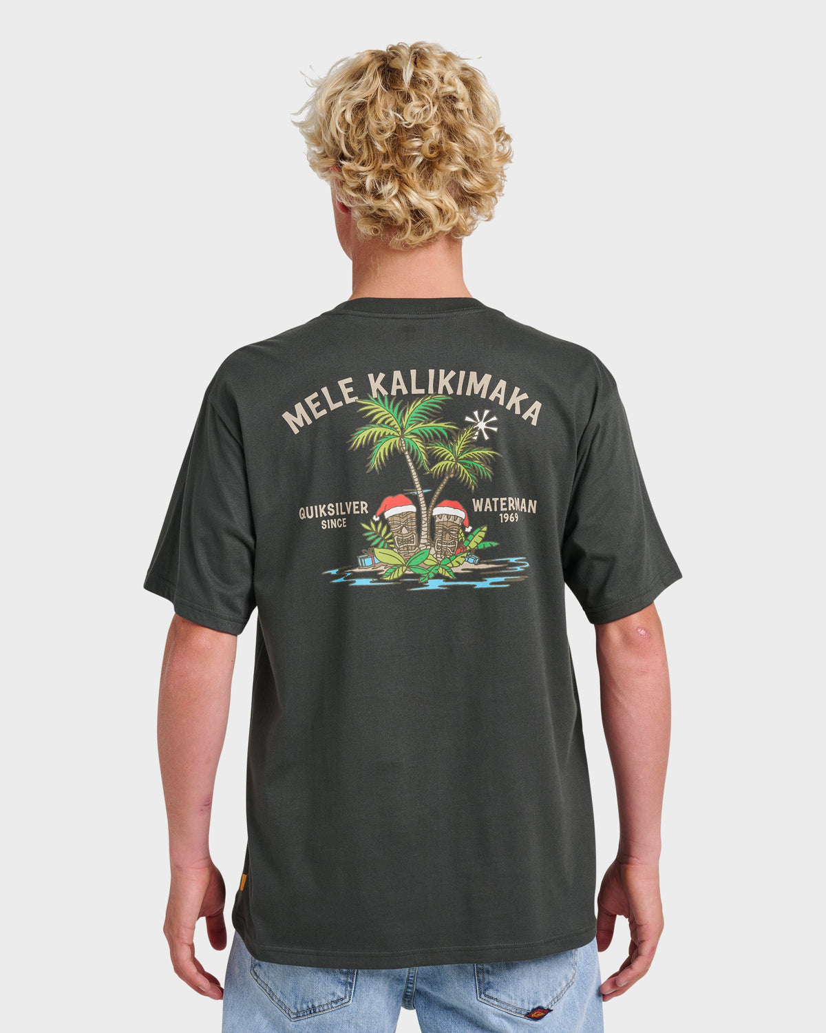 Quick Silver Waterman Tiki Holiday Classic T-shirt - Phantom
