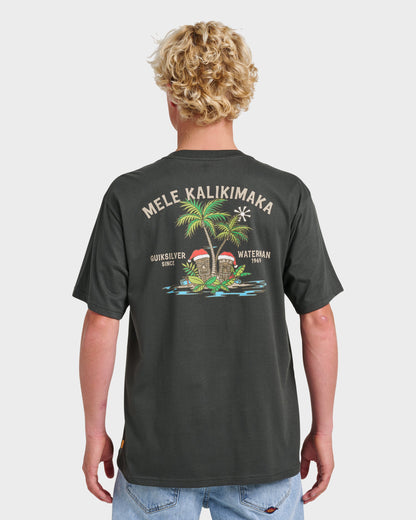 Quick Silver Waterman Tiki Holiday Classic T-shirt - Phantom