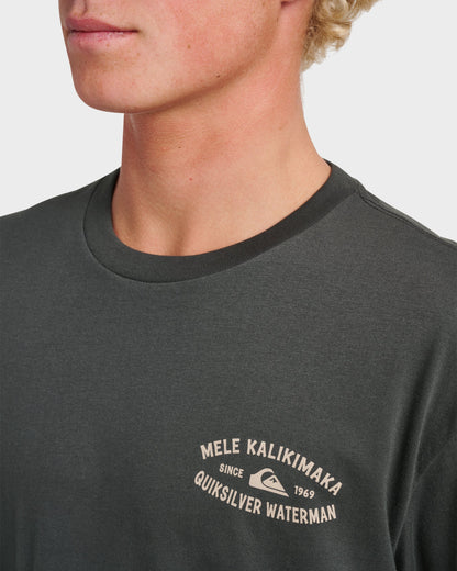 Quick Silver Waterman Tiki Holiday Classic T-shirt - Phantom