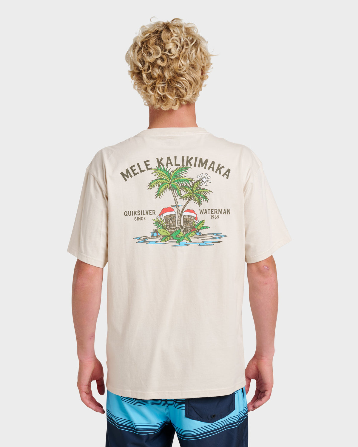 Quick Silver Waterman Tiki Holiday Classic T-shirt - Moonbeam