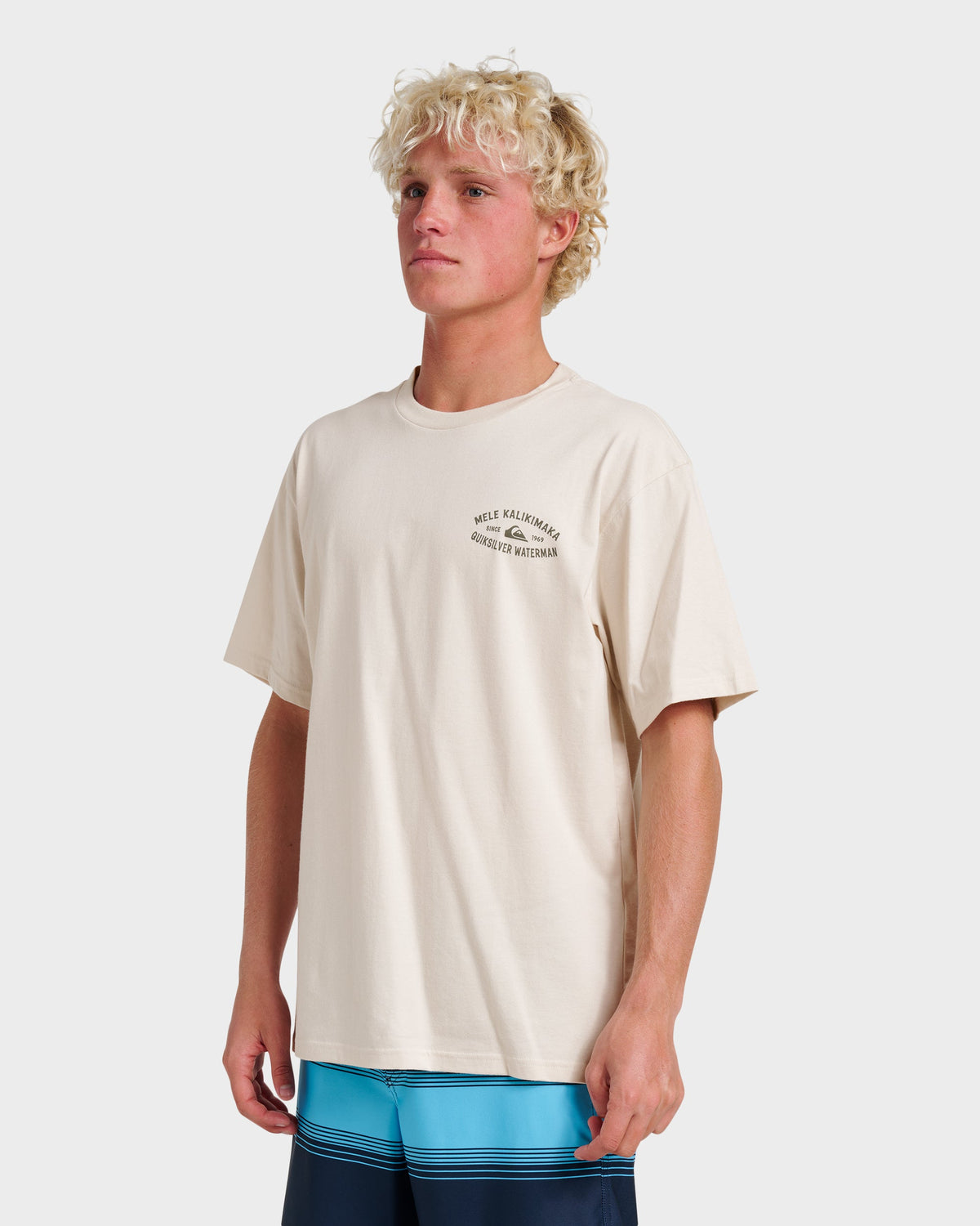 Quick Silver Waterman Tiki Holiday Classic T-shirt - Moonbeam
