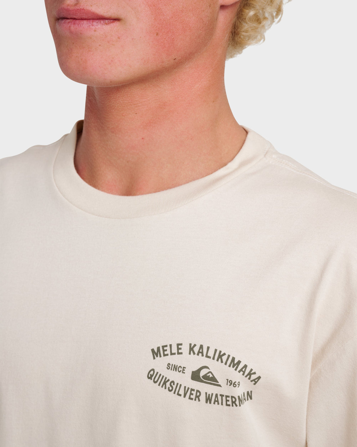 Quick Silver Waterman Tiki Holiday Classic T-shirt - Moonbeam