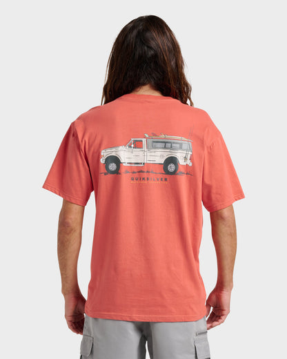 Quick Silver Waterman Trail Blazing Classic T-shirt - Hot Sauce