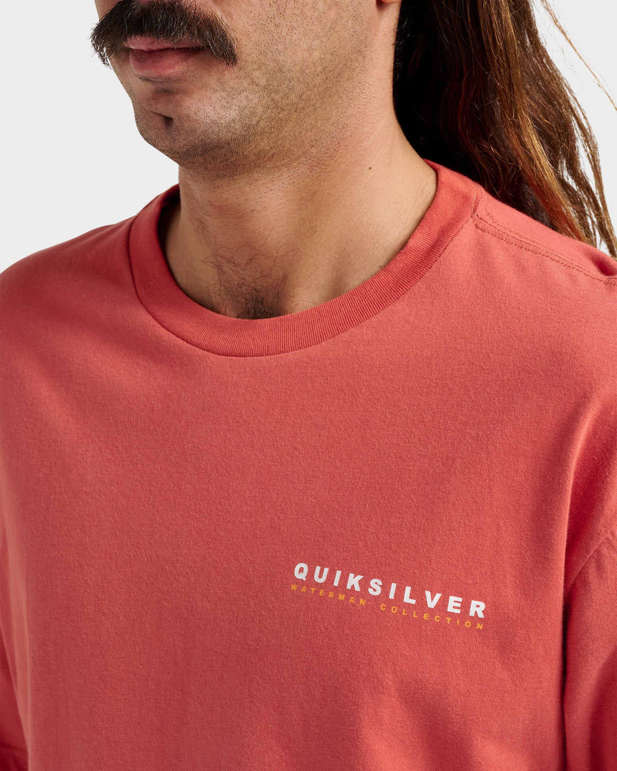 Quick Silver Waterman Trail Blazing Classic T-shirt - Hot Sauce