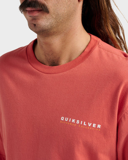 Quick Silver Waterman Trail Blazing Classic T-shirt - Hot Sauce