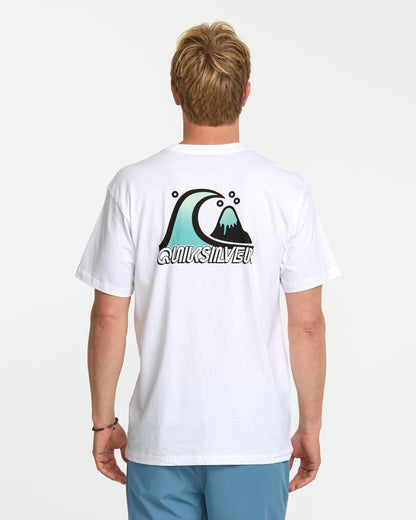 Quick Silver Bubble Fade T-Shirt - White