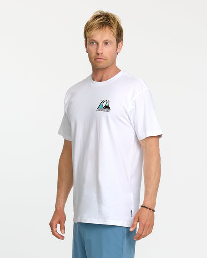 Quick Silver Bubble Fade T-Shirt - White