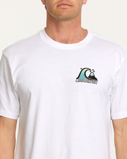 Quick Silver Bubble Fade T-Shirt - White