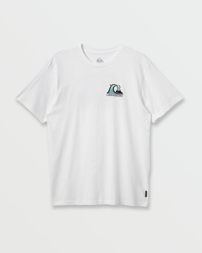 Quick Silver Bubble Fade T-Shirt - White