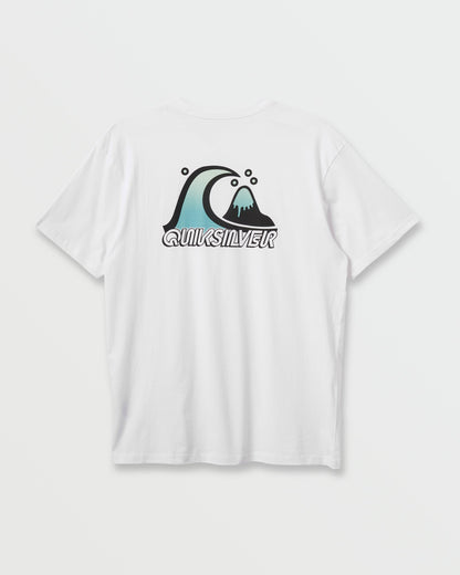 Quick Silver Bubble Fade T-Shirt - White