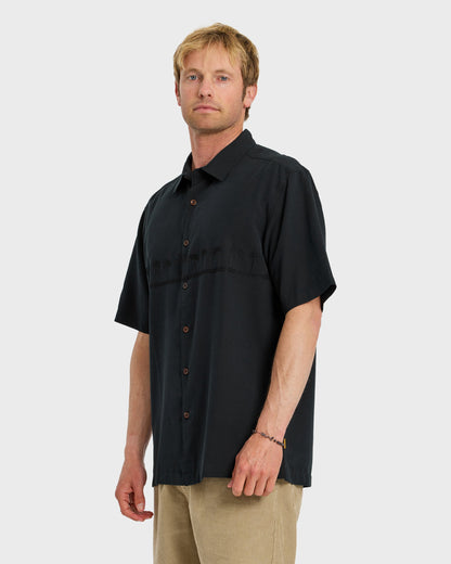 Quick Silver Waterman Tahiti Palms Premium Anti-Wrinkle Shirt - Black