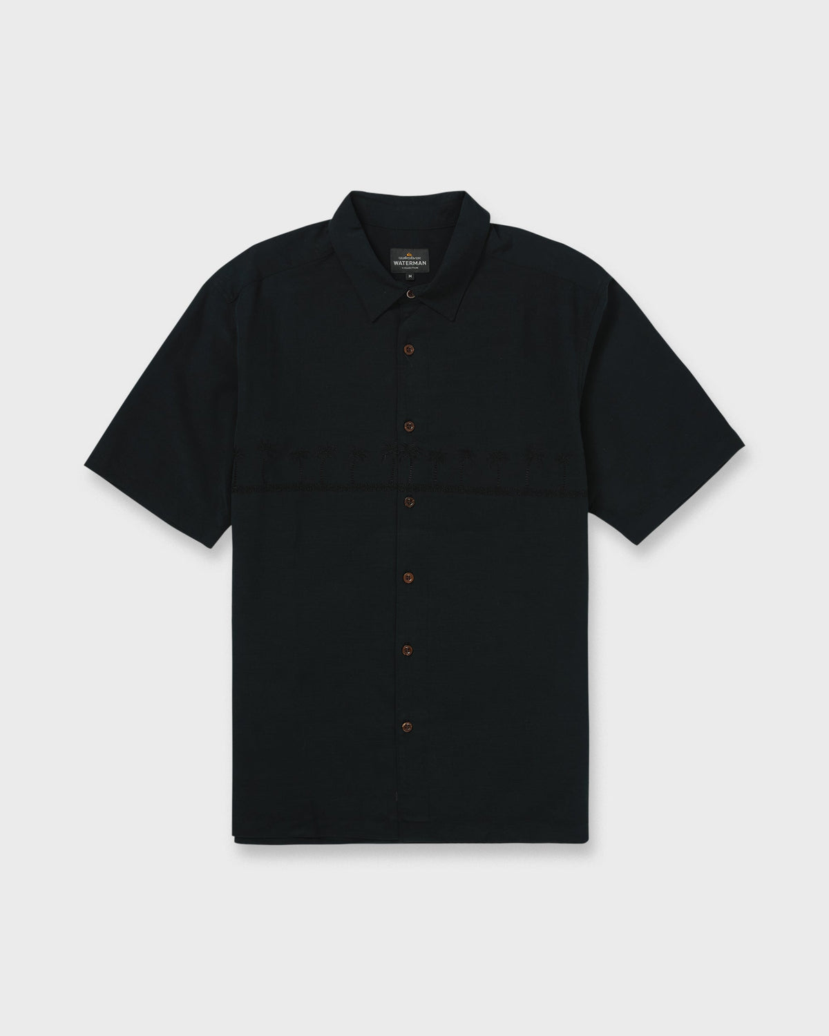 Quick Silver Waterman Tahiti Palms Premium Anti-Wrinkle Shirt - Black