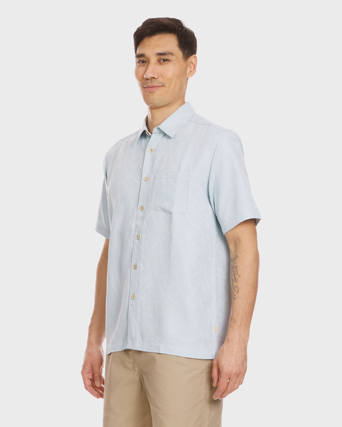 Quick Silver Waterman Island Jungle Shirt - Cool Blue