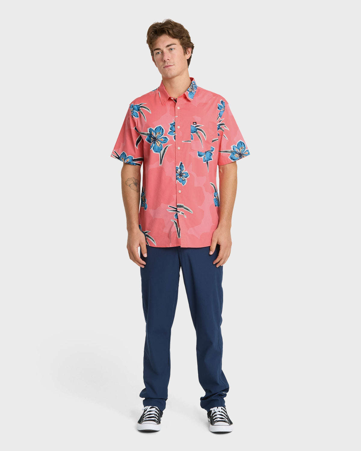 Quick Silver Apero Organic Classics Short Sleeve Shirt - Strawberry Print