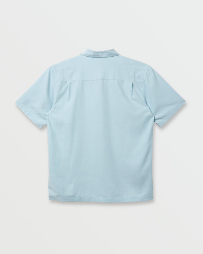 Quick Silver Waterman Tahiti Palms Premium Anti-Wrinkle Shirt - Sterling Blue