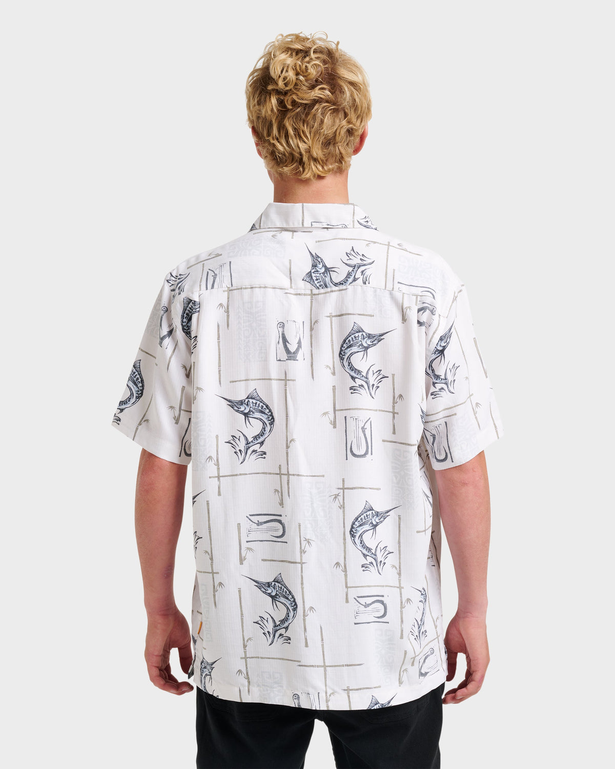 Quick Silver Waterman Big Day Short Sleeve Shirt - White
