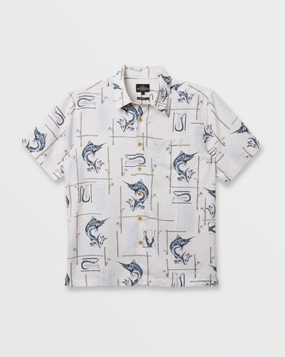 Quick Silver Waterman Big Day Short Sleeve Shirt - White