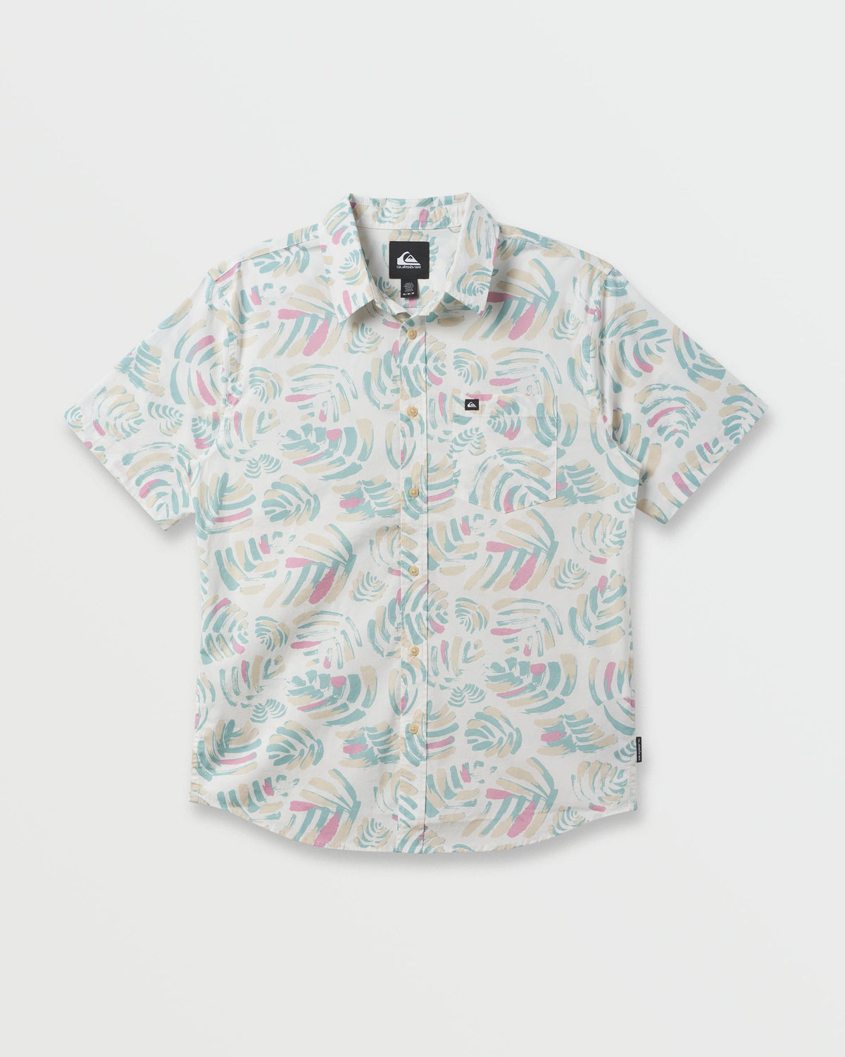 Quick Silver Shades Classic Stretch Short Sleeve Shirt - Off White