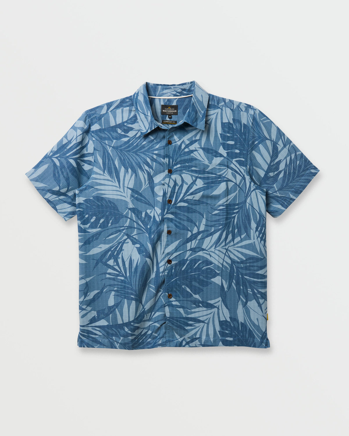 Quick Silver Waterman Botanical Short Sleeve Shirt - Midnight Navy