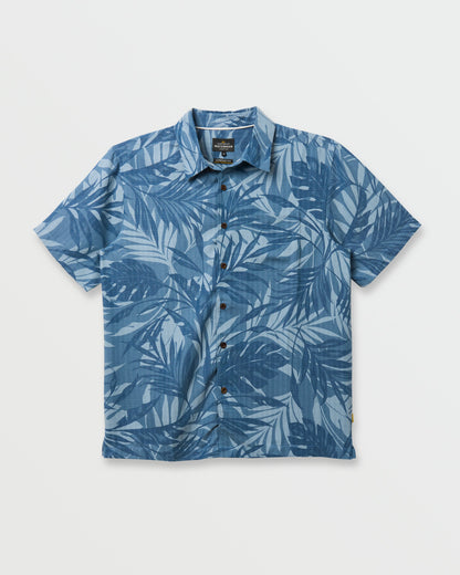 Quick Silver Waterman Botanical Short Sleeve Shirt - Midnight Navy