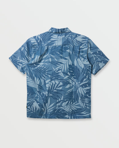 Quick Silver Waterman Botanical Short Sleeve Shirt - Midnight Navy