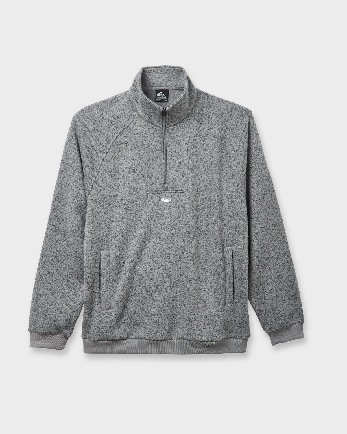 Quick Silver Keller Half Zip Mock Sweatshirt - Smoked Gray Heather
