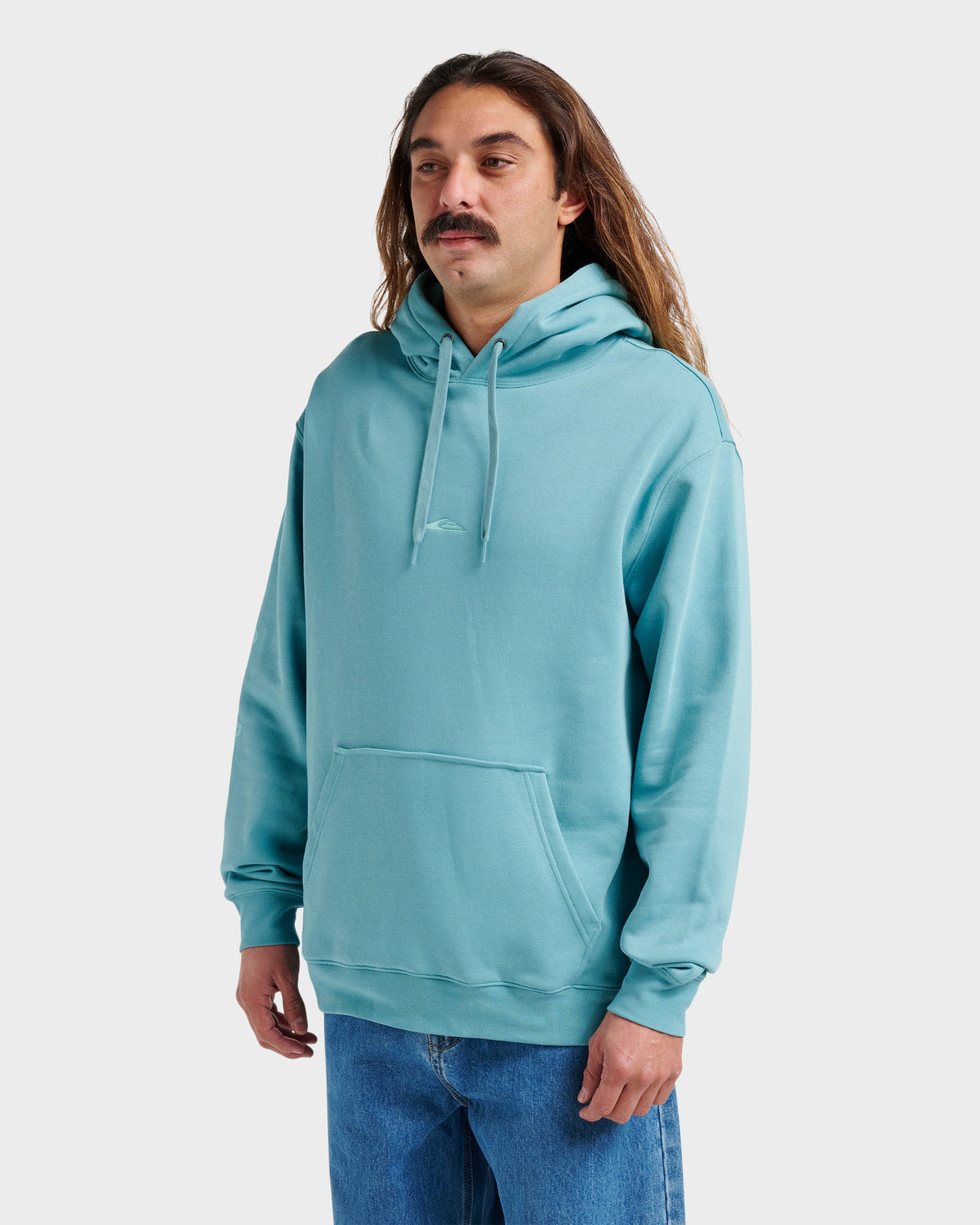 Quick Silver Passage Logo Hoodie - Dusty Turquoise