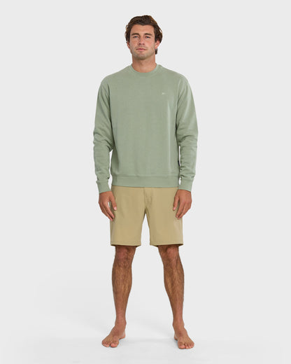 Quick Silver Saltwater Crewneck Sweatshirt - Herb